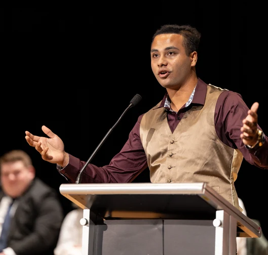 Nehal Nafcy at a public engagement